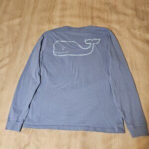 Vineyard Vines Long Sleeve T-Shirt Whale Logo Cotton  Blue Men’s Size S
